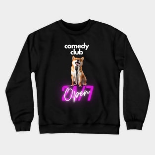 Comedy Club Shiba Inu Meme Dark Crewneck Sweatshirt